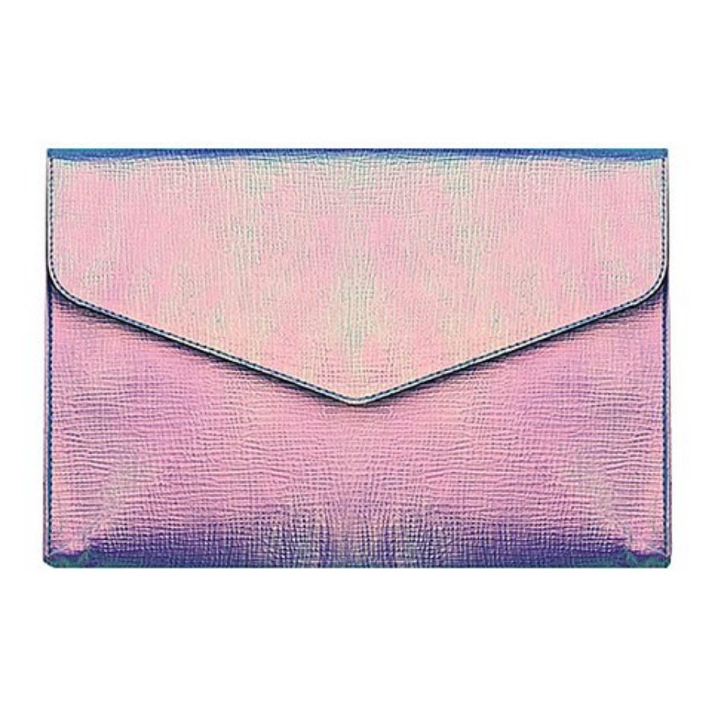 NEW VIOLET RAY Iridescent Ria Envelope Clutch